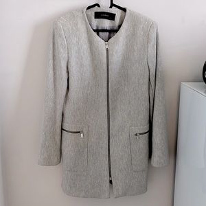 Ladies Zara Twill Zip Mid Length Coat